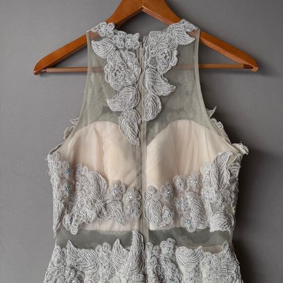 Aspeed sz L toupe gray formal‎ lace gown - Picture 7 of 9